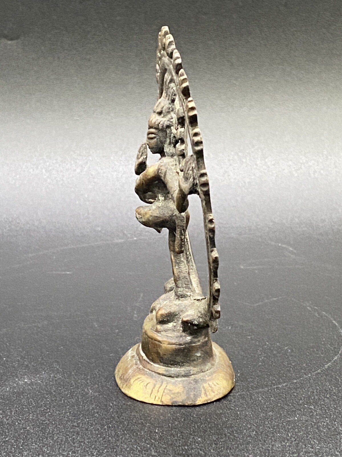 Vintage Hindu Lord Shiva Nataraja Cosmic Dance Brass Bronze Sculpture