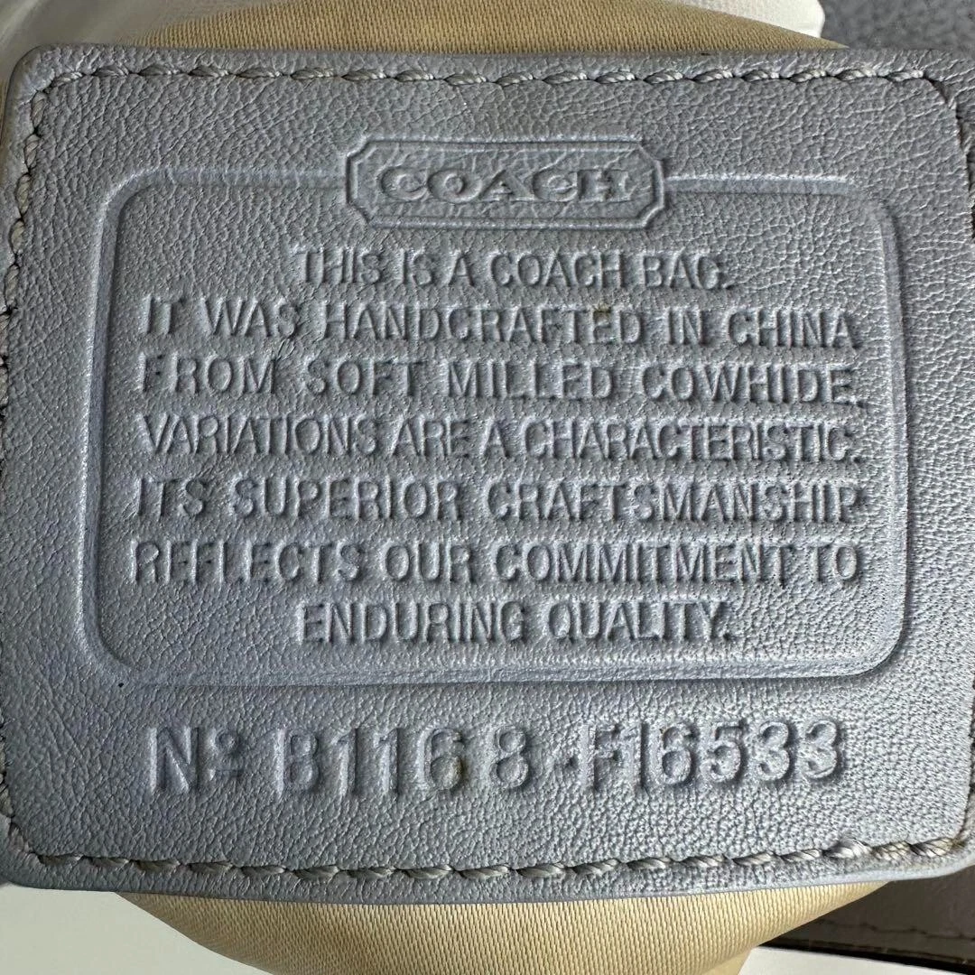 Borsa a tracolla Coach in pelle azzurro chiaro F16533 B10