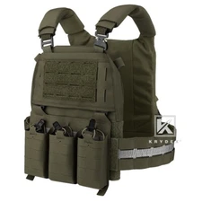 KRYDEX FCPC V5 Plate Carrier and Tegris Cummerbund KTAR Front Flap Ranger Green