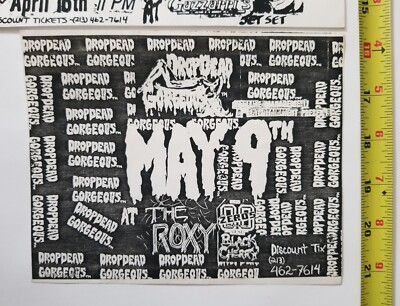 DROPDEAD GORGEOUS THE ZEROS ROXY PUNK ROCK FLYER VTG HEAVY METAL