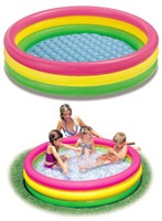 Intex Planschbecken Kinder Sunset Baby Pool Bassin 114Cm Rund Aufblasbarer Boden