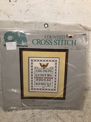 New Vintage Traditional ABC Sampler Cross Stitch Kit CM 6899 16  X 20  1983