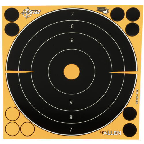 Black and Orange EZ AIM Adhesive Bullseye 8-Inch Targets by Allen Company 6 Pack - Picture 2 of 2