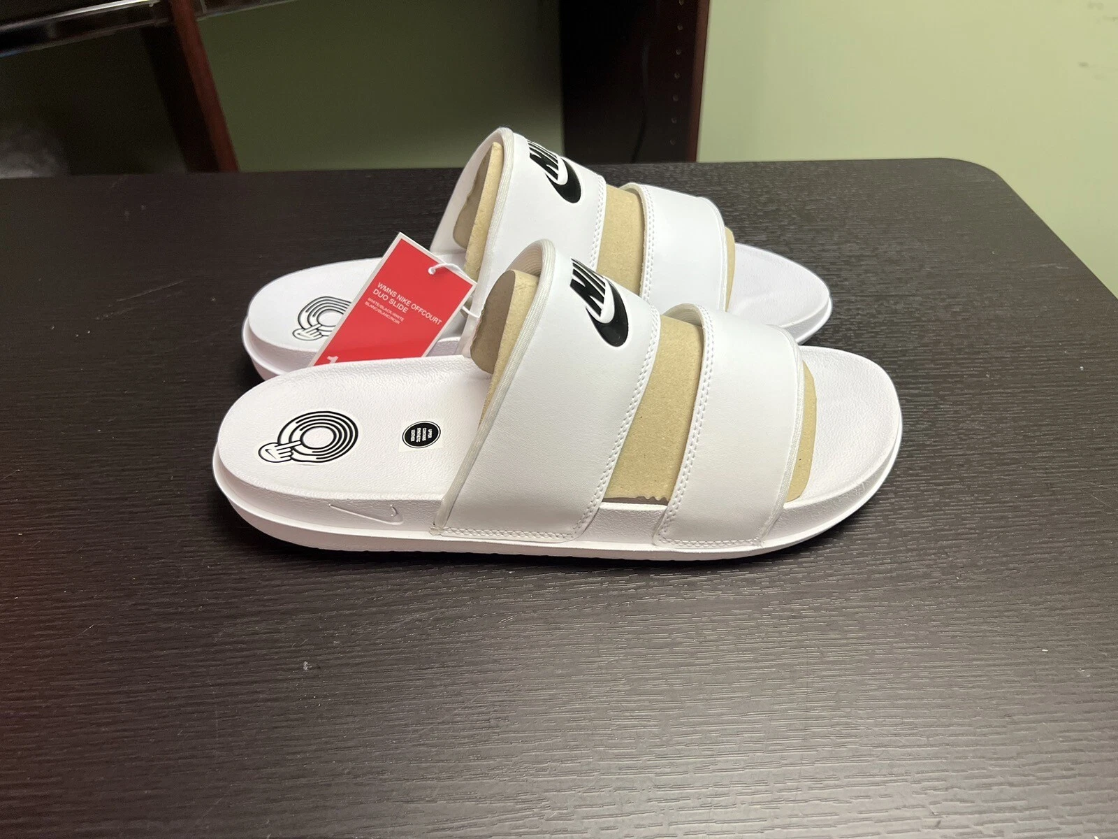 Sandalo slide donna Nike Offcourt Duo bianco nero DC0496 100 taglia 12 uomo 10