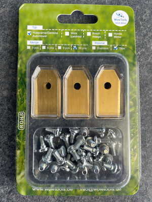 #30x Ersatzmesser Husqvarna & Gardena uvm. Mähroboter Ersatzklingen Messer 3.1g#