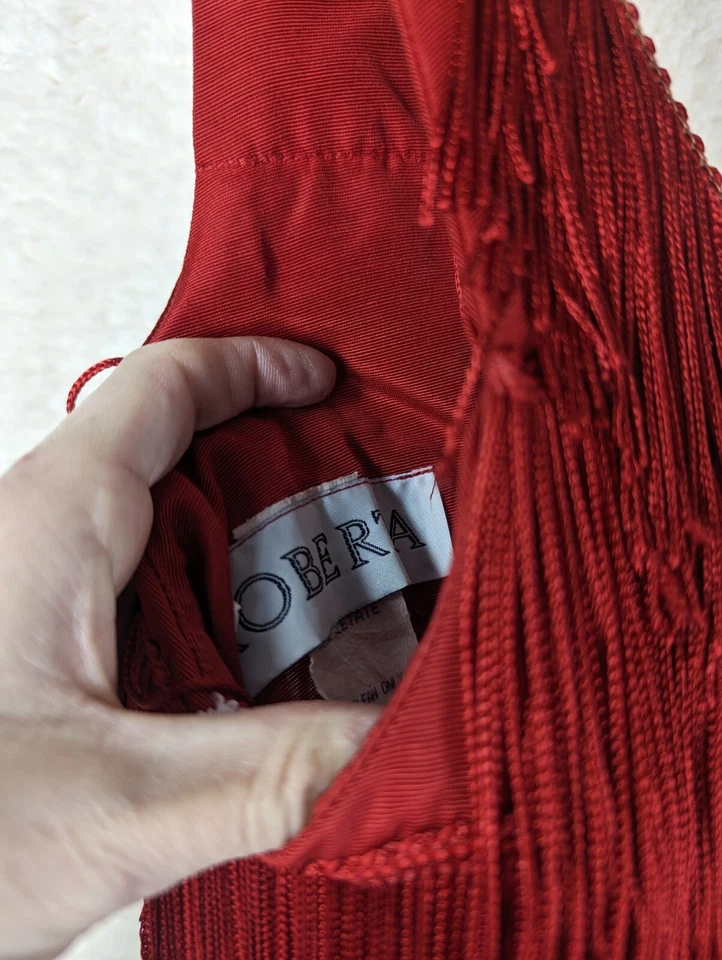 De Colección Vestido Roberta Flapper Flecos Rojo Drag Disfraz Juegos con disfraces Talla 7/8 Foto 2 de 4