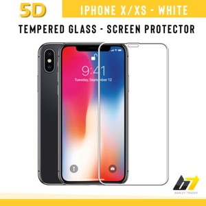 5d Full Coverage Tempered Glass Screen Protector For Apple Iphone X Xs White Uk Ebay