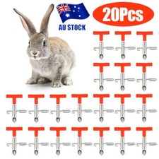 20/40PCS Rabbit Water Nipple Drinker Feeders Automatic Waterer Fountain Ferrets
