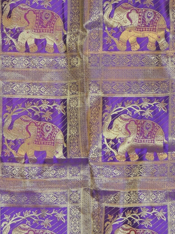 紫色大象窗帘 - 设计师优雅闪亮锦缎窗板 92 — 第 3/3 张图片