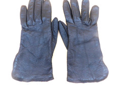 Vintage Cassidy Italian Dark Brown Leather Gloves Knit Lining Size Medium