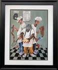 Annie Lee "Links, Tips, Wings and Fries " NEW FRAMED African American ART BLM