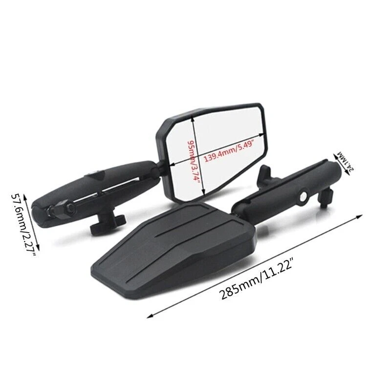 For Dirt Bike Dual Sport Adjustable Motorcycle Rear Adventure Mirrors 8MM 10MM - Image 4 of 4