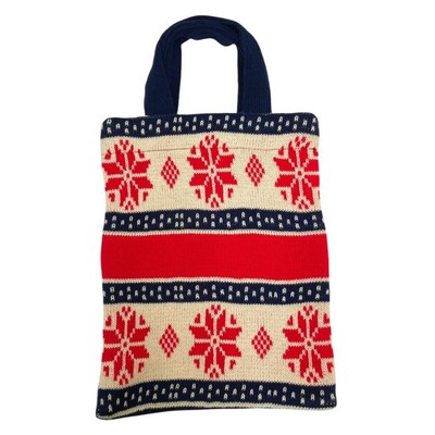 Comme Des Garcons 23Ss Knit Tote Bag Handbag Fn-K 202 Beige Red 