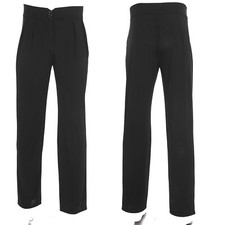 Men Costume Dancewear Pants Long Rumba Trousers High Waist Latin Dancing Jazz