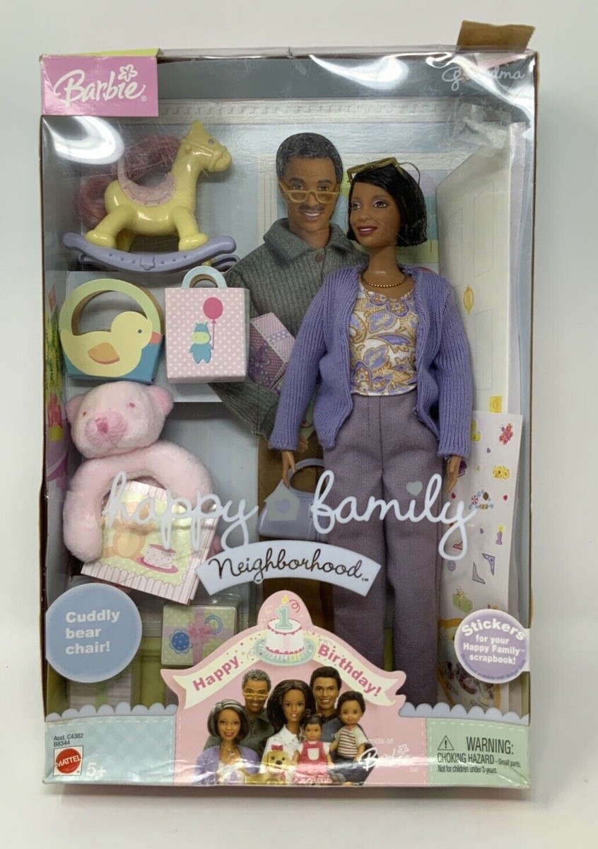 2003 Barbie Happy Family Neighborhood African Grandma Mattel C4381