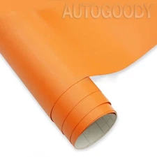 12"x60" Matte Flat Orange Vinyl Film Wrap Sticker Decal Bubble Free Air Release