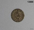 1876 CC SEATED LIBERTY DIME VG! #13888