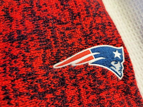 NEW ENGLAND PATRIOTS NFL Infinity Scarf OTS Marble Red Navy TAG Womens Embroider - Picture 2 of 7