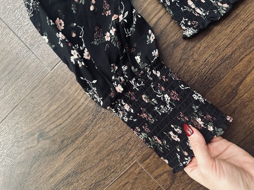 Reformation Top Puff Sleeve L UK12 Floral Long Sleeve Blouse Flowers Flattering - Picture 9 of 11