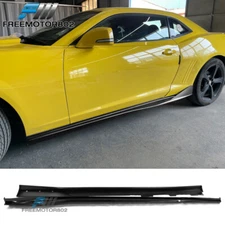 For 16-24 Chevy Camaro 4PCS Gloss Black Side Skirts Extension IKON V3 Style - PP