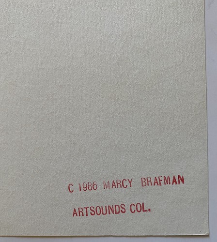 1986 Marcy Brafman Signed Abstract Expressionism Print Artsounds Collection - Picture 14 of 14