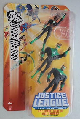 NEW DC SUPERHEROES JLU KYLE RAYNOR KATMA TUI & ARKIS CHUMKUCK FIGURES! G15