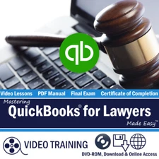 Intuit QUICKBOOKS PRO FOR ATTORNEYS  LAW FIRMS 2016 Training DVD-ROM Tutorial