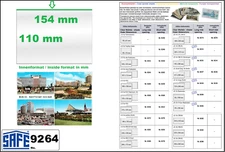 1000 Safe 9264 Protective Sleeves Clear Sleeves 154x110mm New Format Postcards