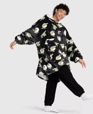 New Genuine Unisex Adult Black The Mandalorian - Grogu Oodie - Baby Yoda  Gift | eBay UK