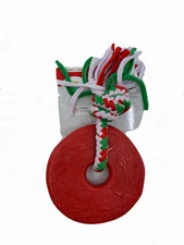 ZippyPaws Christmas Donut Teether Ring Dog Toy Red