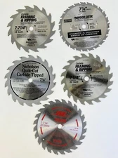 FIVE(5) CIRCULAR SAW BLADE 7 1/4" , Arbor Size: 5/8 in - NOS