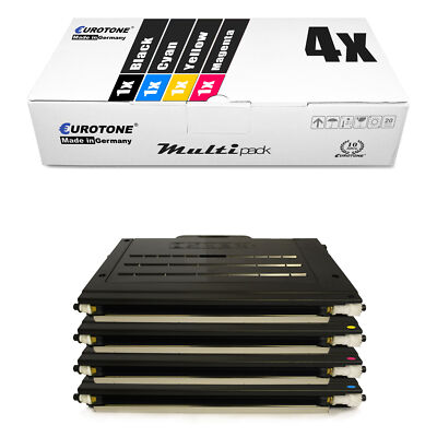 4x Toner für Samsung CLP 500 550 A R NA G N, CLP-500D CMYK