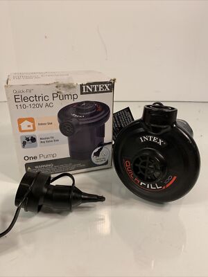 Intex  Quick-Fill Electric Pump 110 to 120V AC air mattress boat inflate deflate