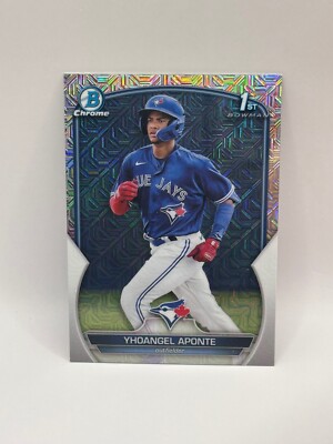 YHOANGEL APONTE 2023 Bowman Chrome Mega Box Mojo Refractor BCP-110 Blue Jays
