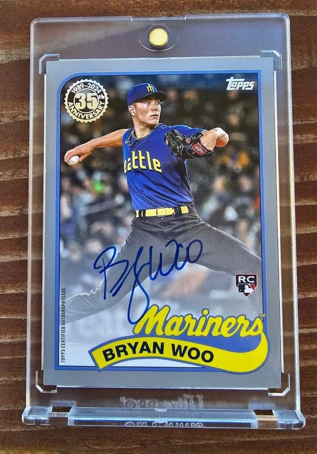 2024 Topps Serie 1 Bryan Woo Platinum 1/1 Auto RC Seattle Mariners #89BA-BWOO