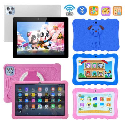 7/10.1in Kids Tablet Android 12 Learning PC Parental Control BT WiFi Dual Camera