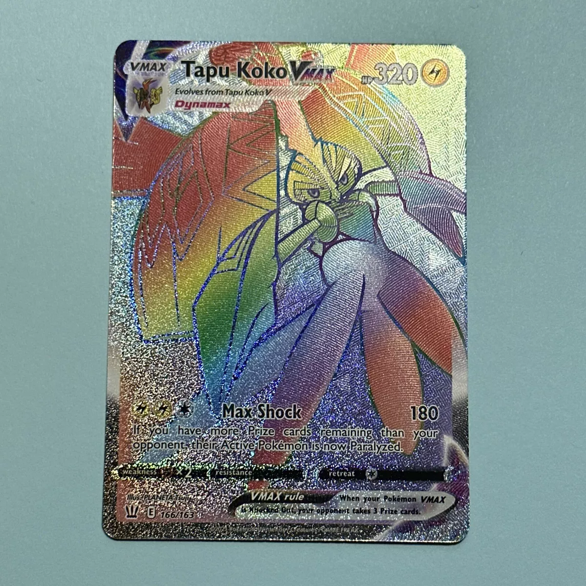 Tapu Koko VMAX (Rainbow Rare) - 166/163