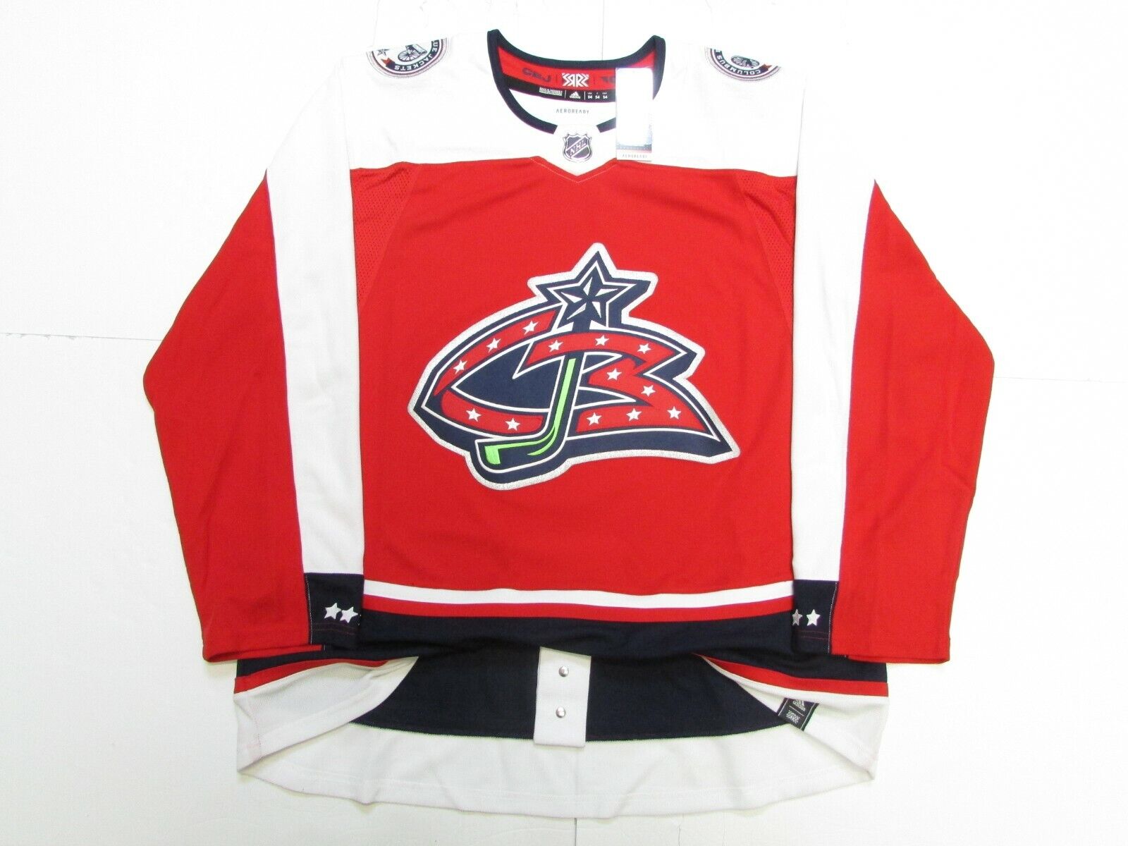 Men's Columbus Blue Jackets adidas Red 2020/21 Reverse Retro Authentic  Jersey