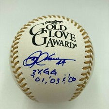 Mike Cameron 3x Gold Glove 2001, 2003, 2006 Signed Baseball Beckett COA 