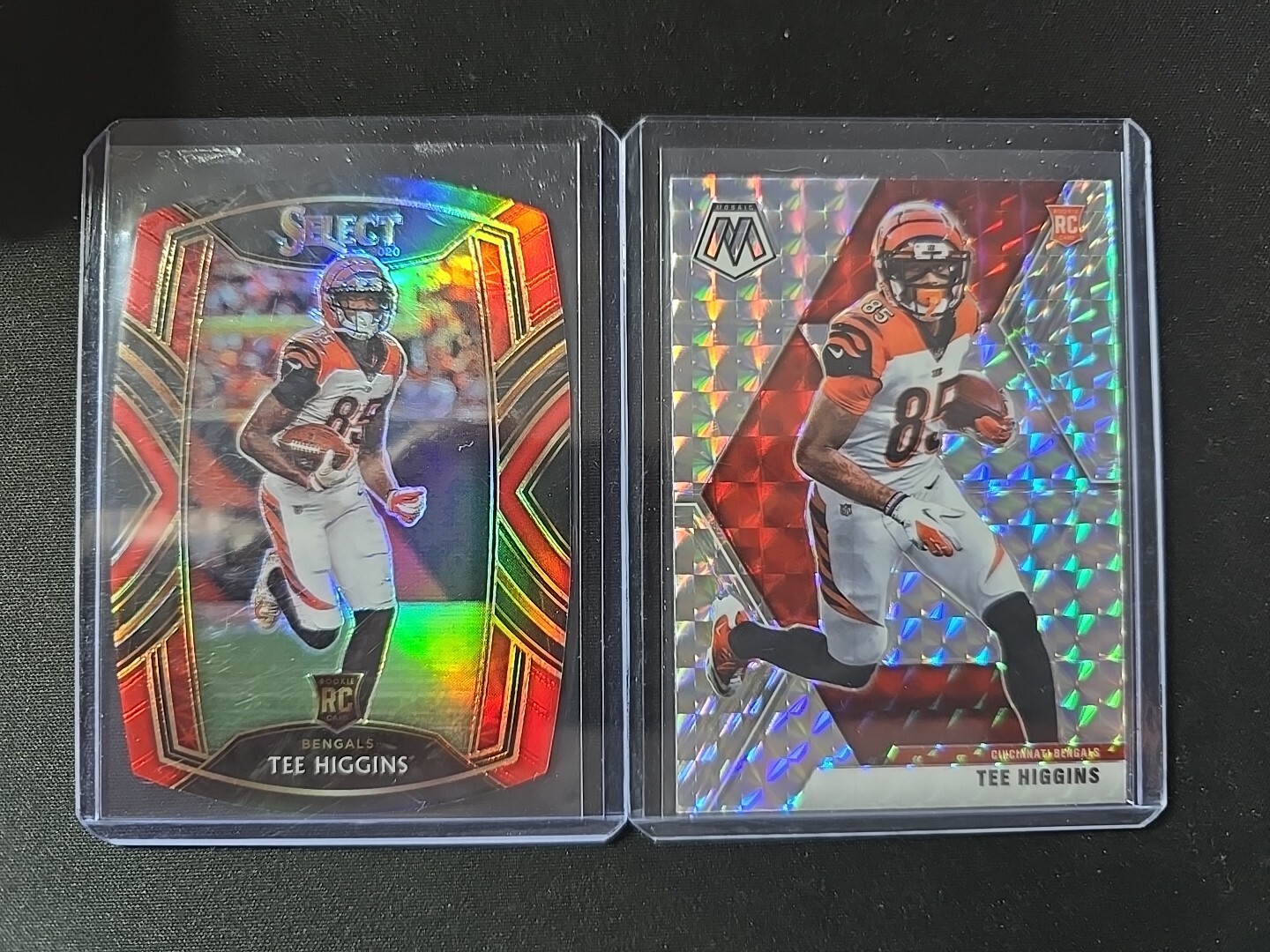 2020 Tee Higgins Panini Select Club Level Red Prizm Die Cut  #260 + Mosaic RC
