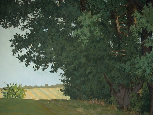 Hans Witt (Wien 1891-1966 Tragöß) Feldlandschaft mit Baumgruppe. - Bild 7 von 17