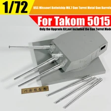 1/72 USS Missouri Battleship MK.7 16”/50 GUN TURRET Metal Barrels for TAKOM 5015