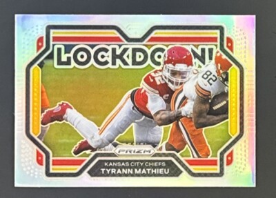 2021 Prizm Tyrann Mathieu Lockdown! Silver Prizm Card #8 Chiefs