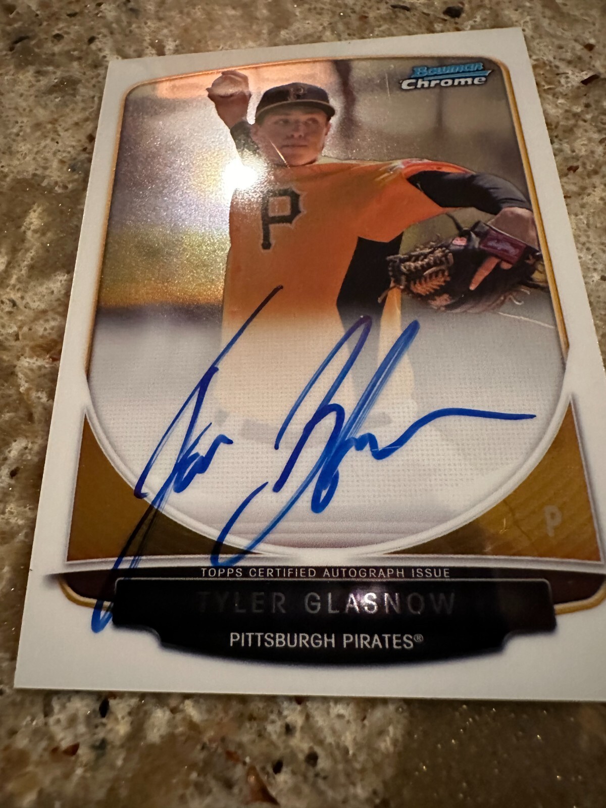 2013 Bowman Chrome Autographs #BCA-TG Tyler Glasnow Rookie Card Pittsburgh