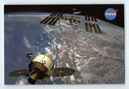 2007 NASA Stazione Spaziale Internazionale Cartolina Attracco Orione Spacecraft Artemide - Foto 2 di 3