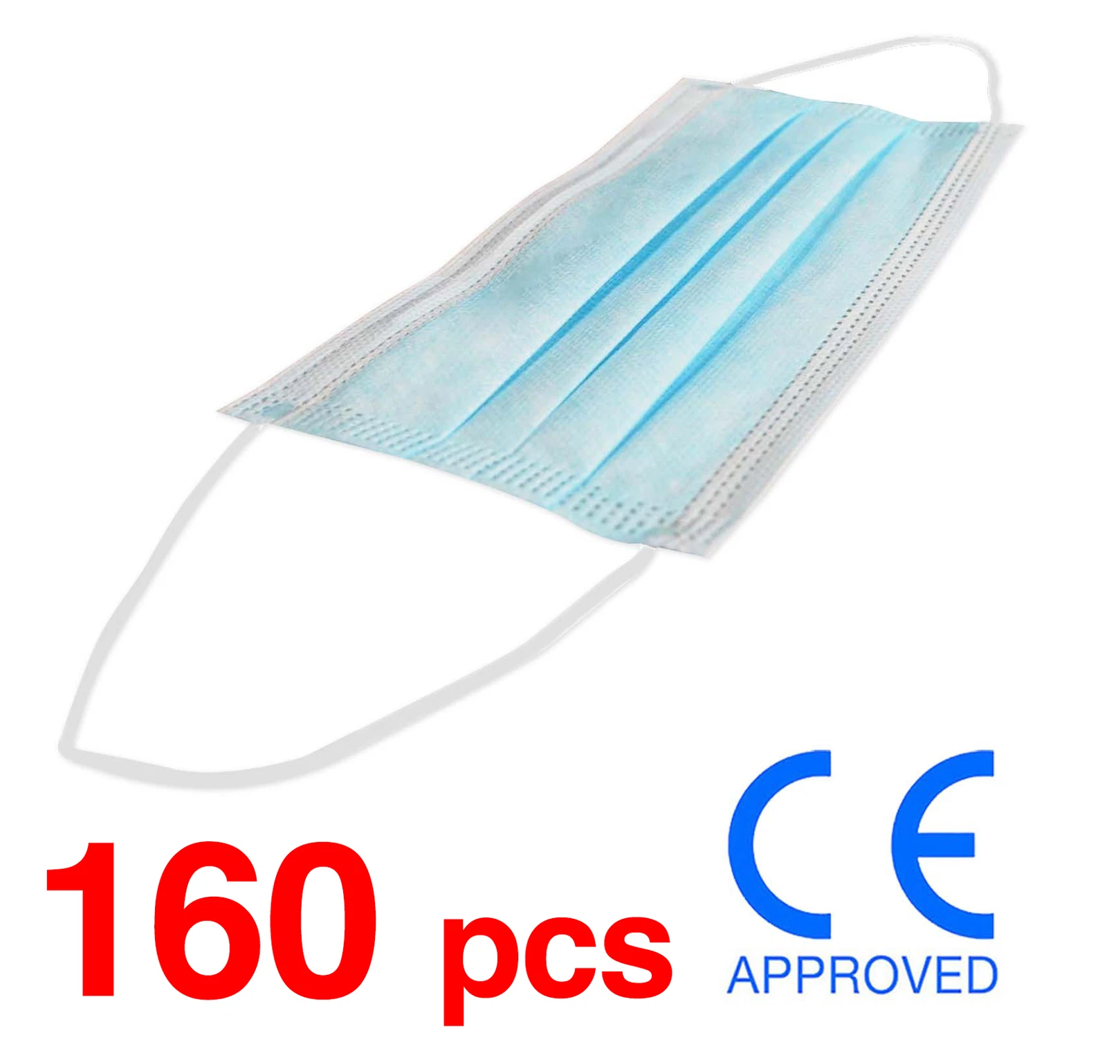 160 Pack Disposable Surgical Face Mask Sterilized Face Masks (98% Efficiency)