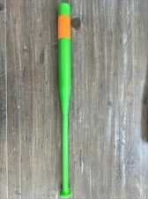 Official Junk Ball Plastic 31” Baseball Bat Green And Orange.