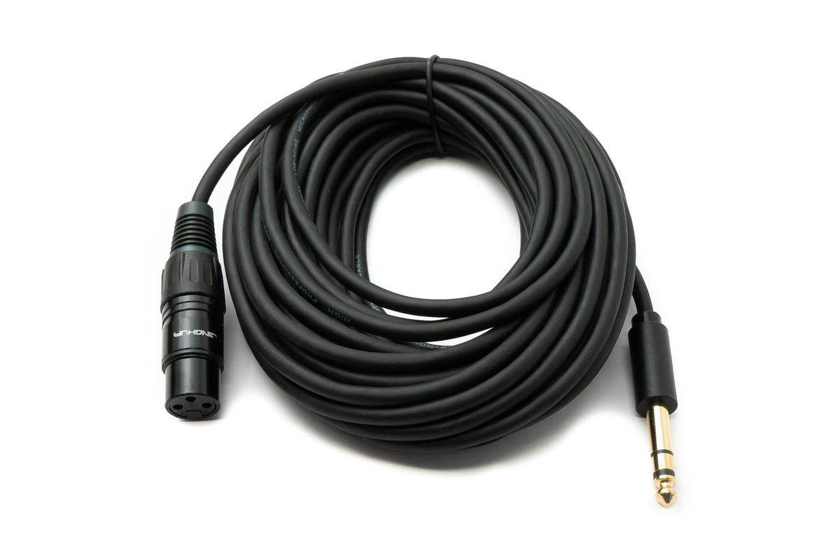 Cavo audio da 30 cm XLR da 5 pin a presa jack da 6,35 mm