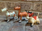 LOT OF 3 VTG FISHER-PRICE Little People *COW *HORSE & *BULL *HONG KONG* MOVABLE
