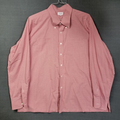 Hamilton Shirt Shirt Mens 3XL red Long Sleeve button down